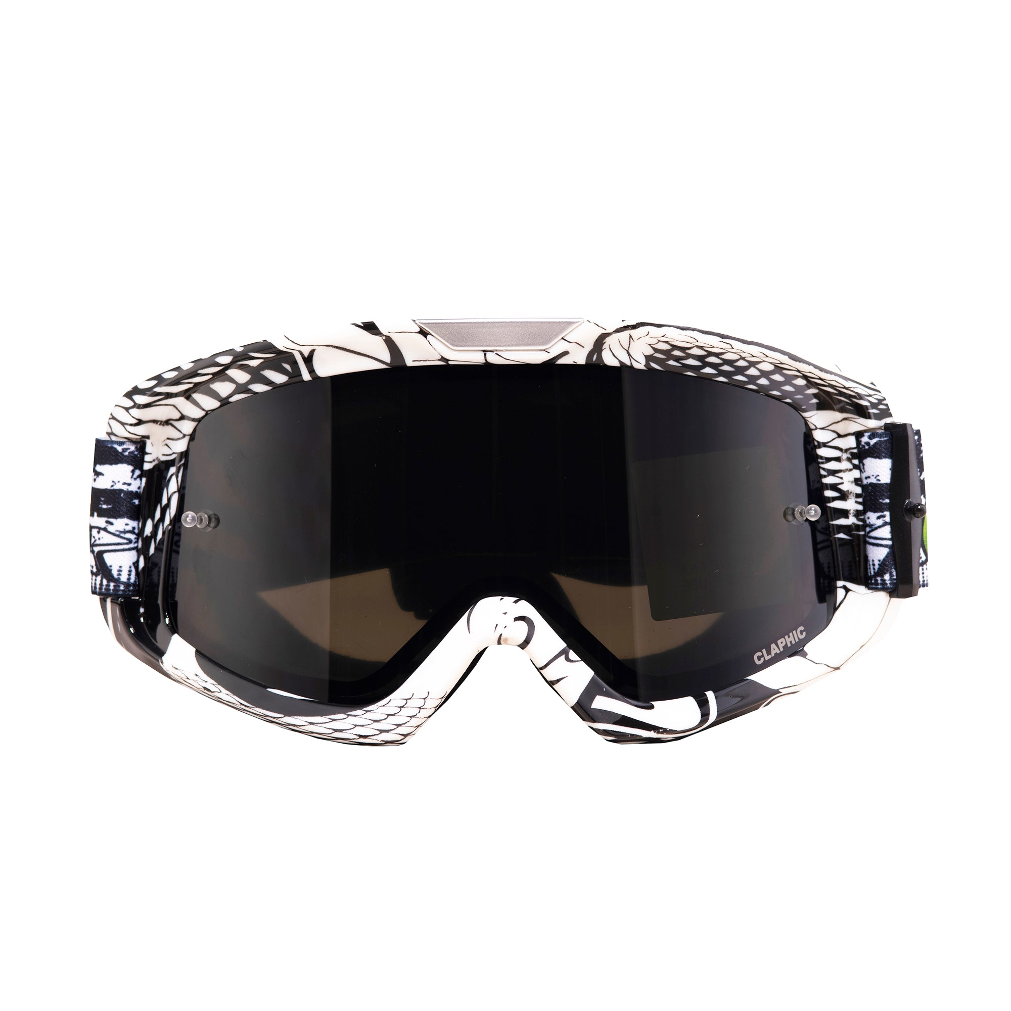anti fog motocross goggles CLAPHIC Raven Smoky Motocross Goggle