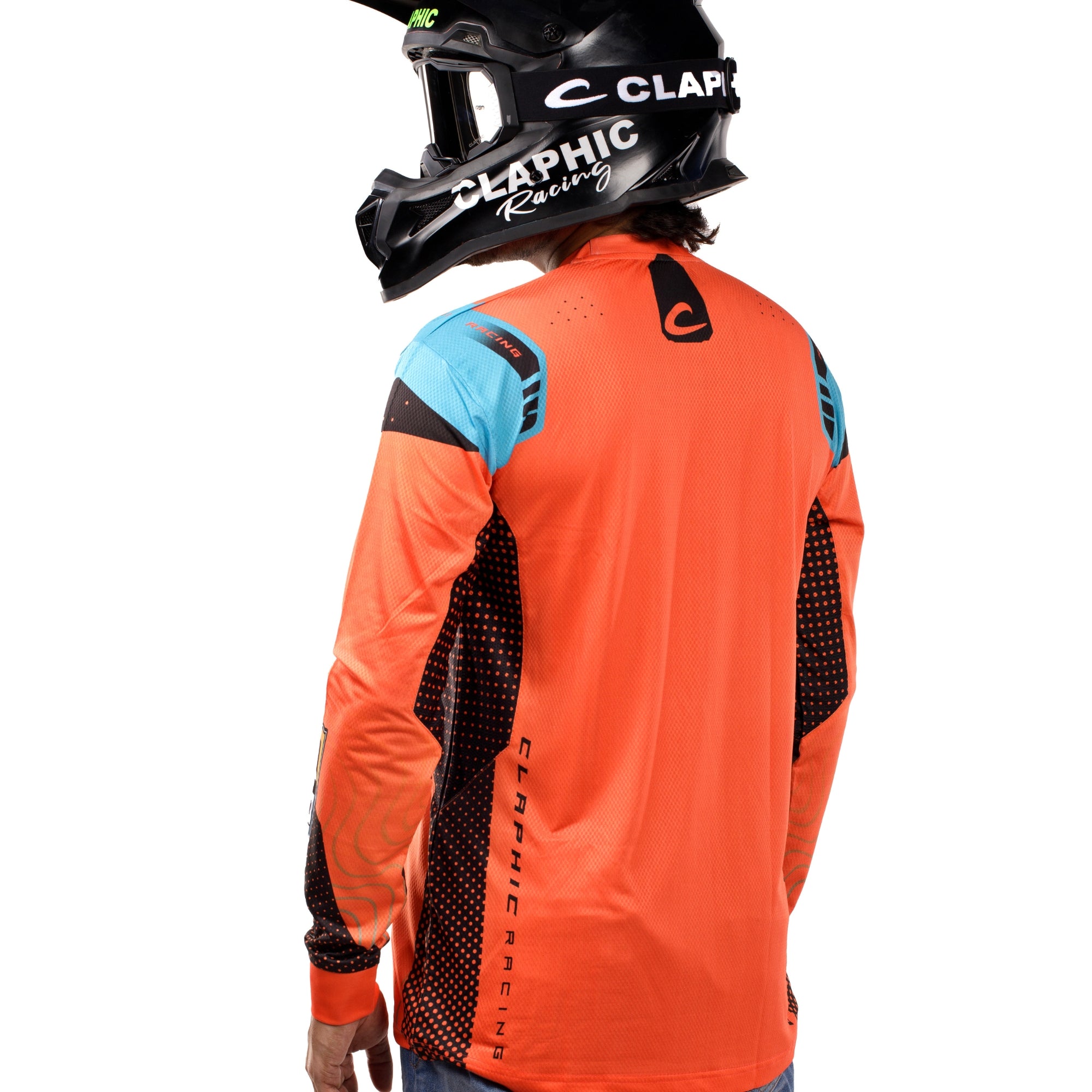 Apex-Vent Pro MX Jersey for Men | Motocross Dirt Bike Riding T-Shirt | Long Sleeve Off-Road Racewear | 4-Way Stretch Polyester Spandex | Sublimation