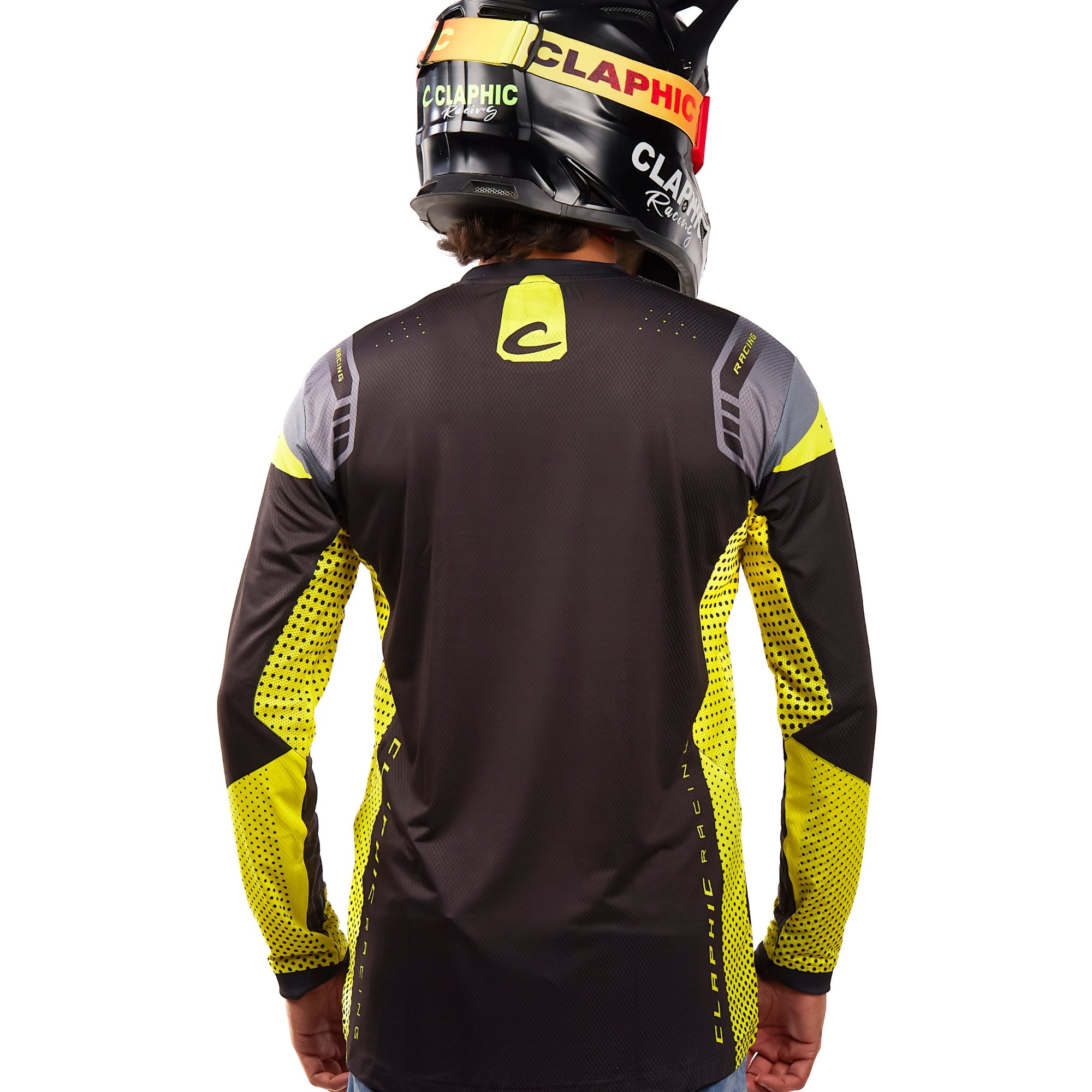 Apex-Vent Pro MX Jersey for Men | Motocross Dirt Bike Riding T-Shirt | Long Sleeve Off-Road Racewear | 4-Way Stretch Polyester Spandex | Sublimation