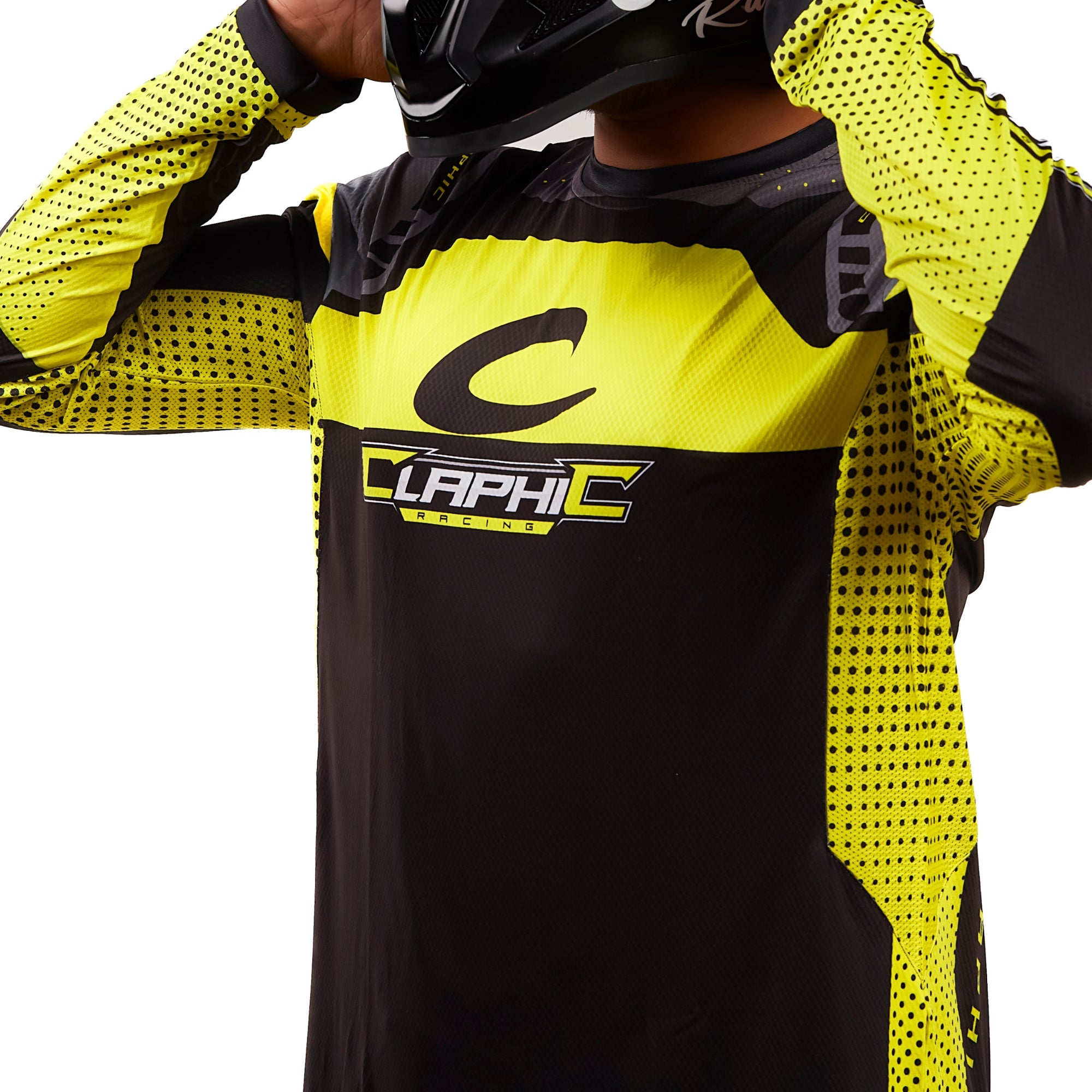 Apex-Vent Pro MX Jersey for Men | Motocross Dirt Bike Riding T-Shirt | Long Sleeve Off-Road Racewear | 4-Way Stretch Polyester Spandex | Sublimation