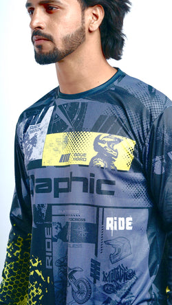 Claphic Midnight Wolves: Unisex Motocross Jersey