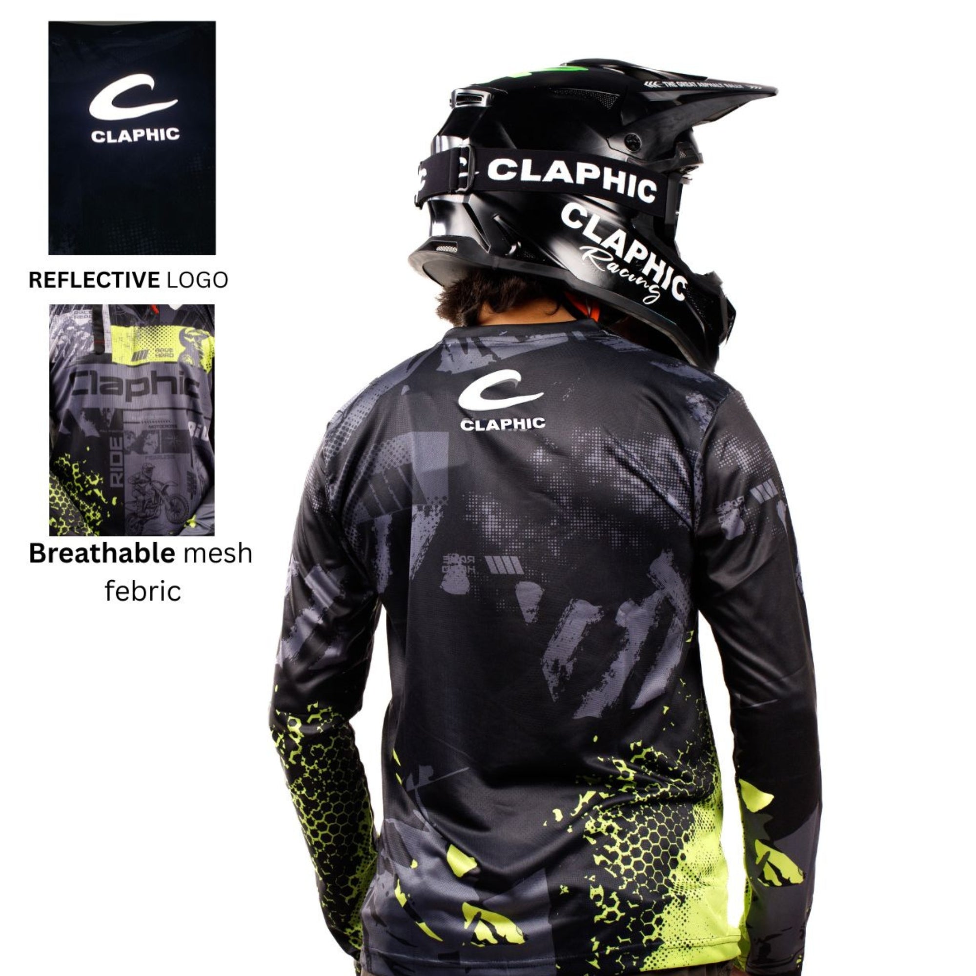 Claphic Midnight Wolves: Unisex Motocross Jersey