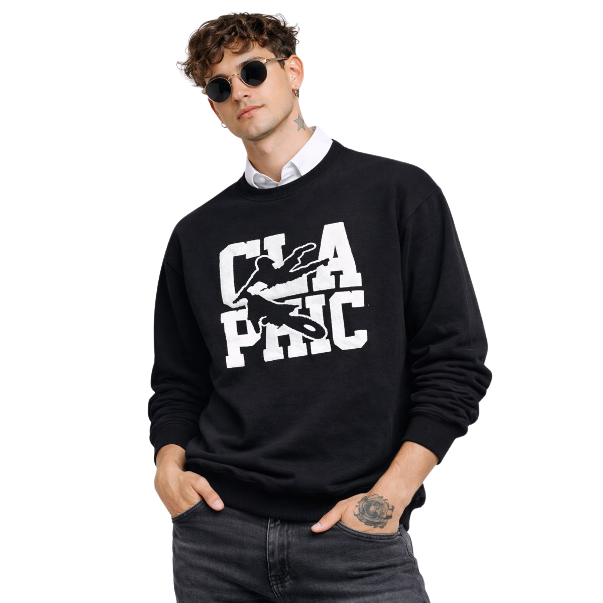CLAPHIC MXJump Recycled Performance Sweatshirt – 340 GSM Cotton Fleece