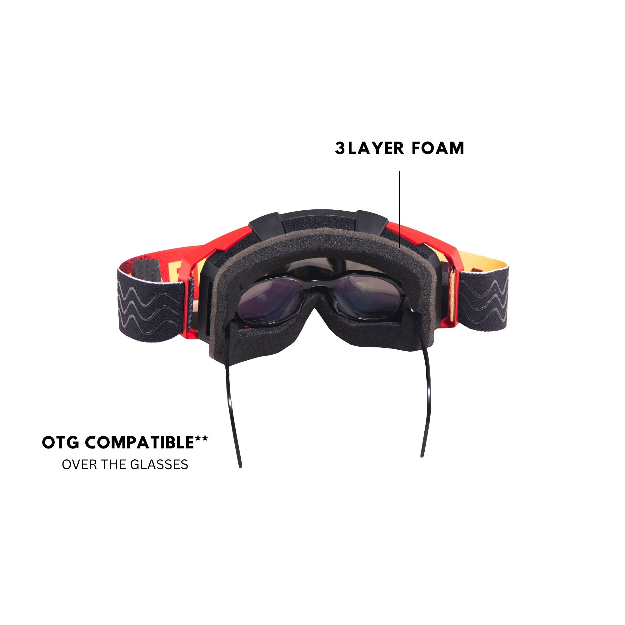 Motocross Goggle – CLAPHIC AURUM GOLD | Anti-Fog UV400 Gold Mirror Lens