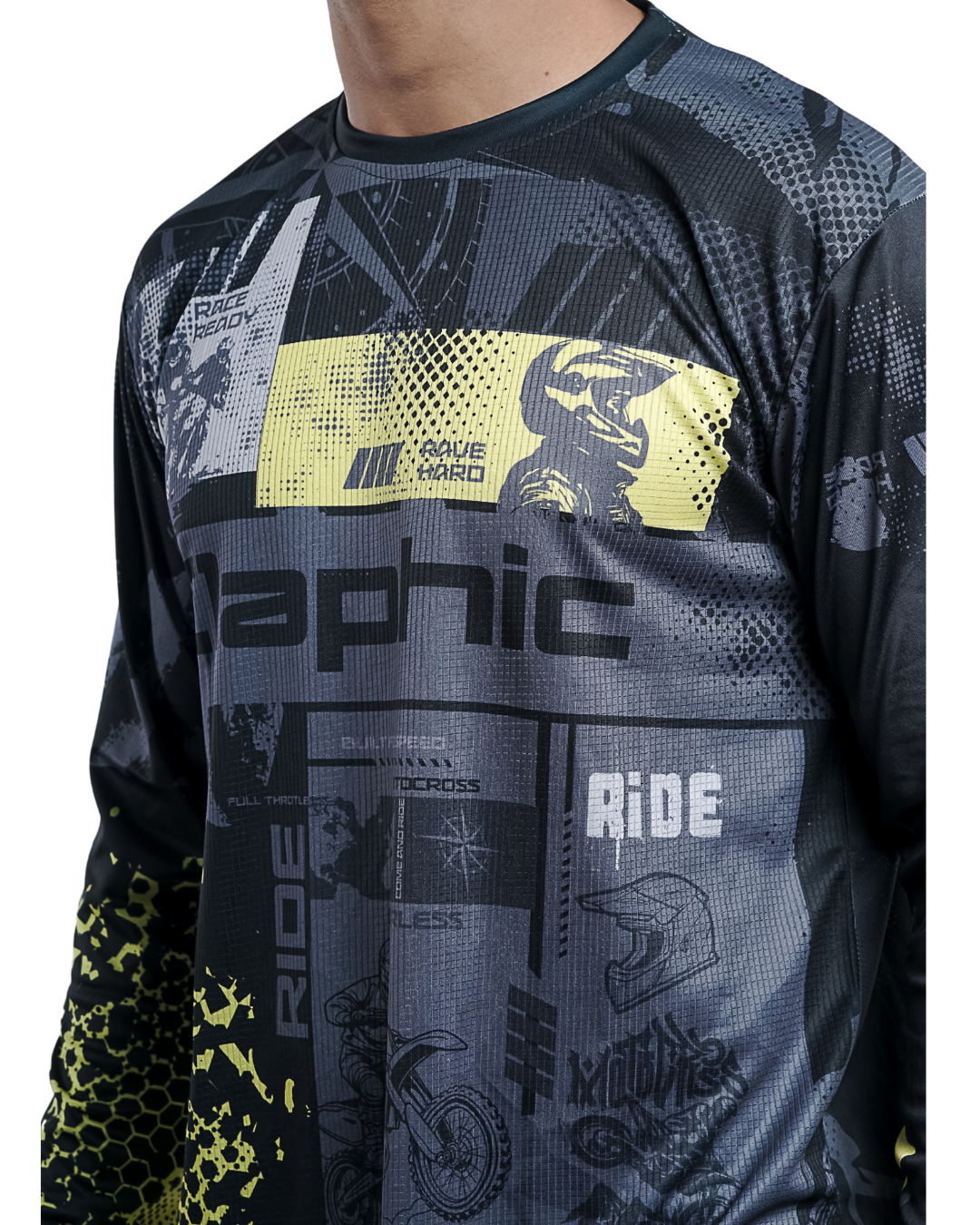 Claphic Midnight Wolves: Unisex Motocross Jersey