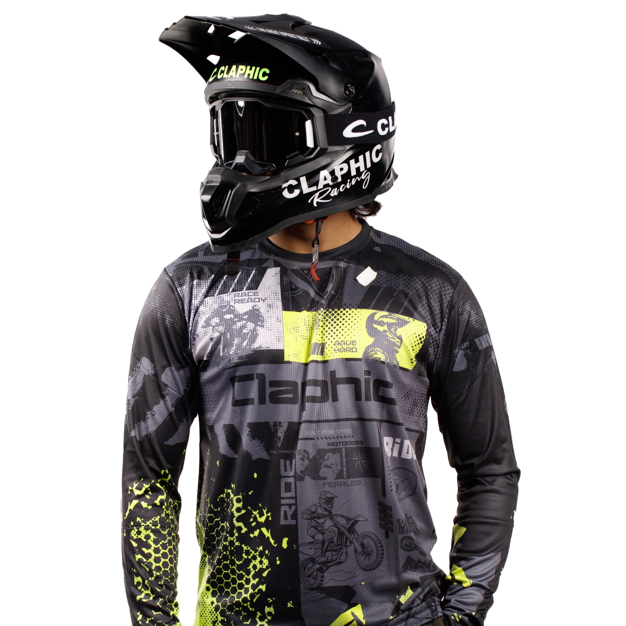 Claphic Midnight Wolves: Unisex Motocross Jersey
