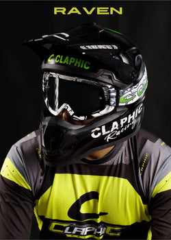 raven goggle CLAPHIC Raven Smoky Motocross Goggle