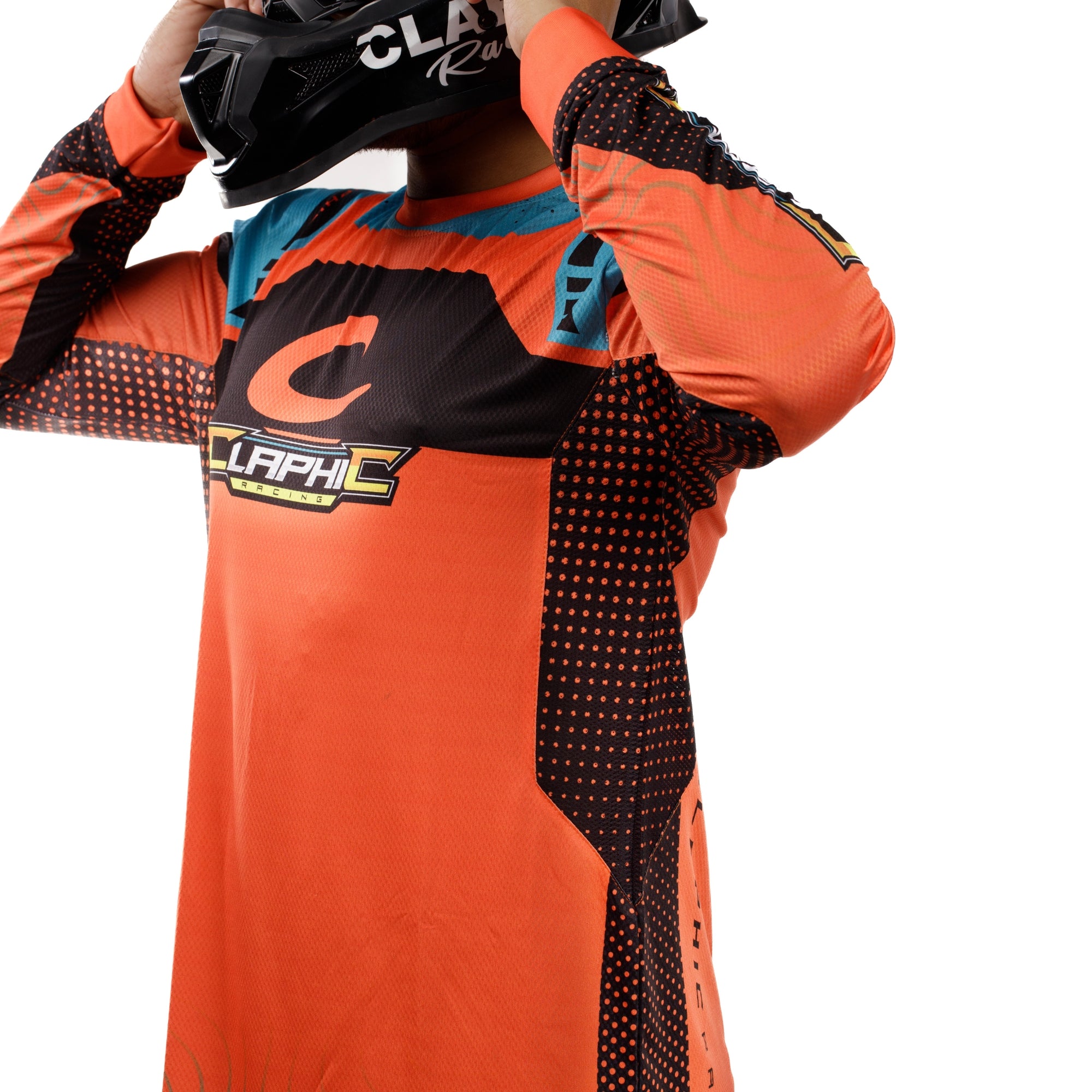 Apex-Vent Pro MX Jersey for Men | Motocross Dirt Bike Riding T-Shirt | Long Sleeve Off-Road Racewear | 4-Way Stretch Polyester Spandex | Sublimation